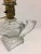 1960s Antique Greek Key Pressed Glass Electrified Oil Lamp For Sale - Image 5 of 12