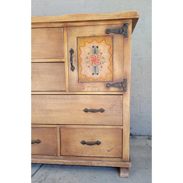 Rancho / Western / Hacienda Buffet by Coronado Hand Painted Circa. 1930's For Sale - Image 9 of 18