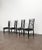 1980s Dining Chairs in Black Enameled Wood and Smooth Velvet, Italy, 1980s, Set of 4 For Sale - Image 5 of 13