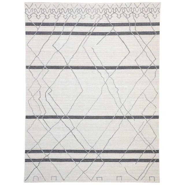 Textile Contemporary Gray Moroccan Style Area Rug - 8′10″ × 11′9″ For Sale - Image 7 of 7