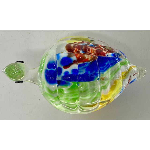 Large Murano Style Glass Turtle Figurine For Sale - Image 10 of 12
