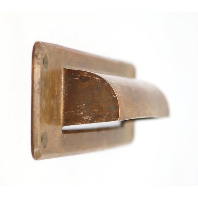 Traditional Vintage 7 In. Brass Door Letter Slot For Sale - Image 3 of 5