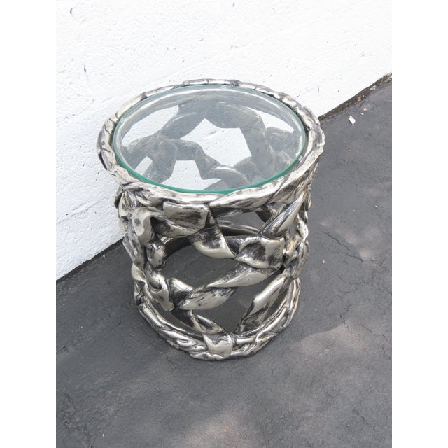 Tony Duquette Style Taffy Mid Century Modern Side End Lamp Table 6424 For Sale - Image 4 of 16