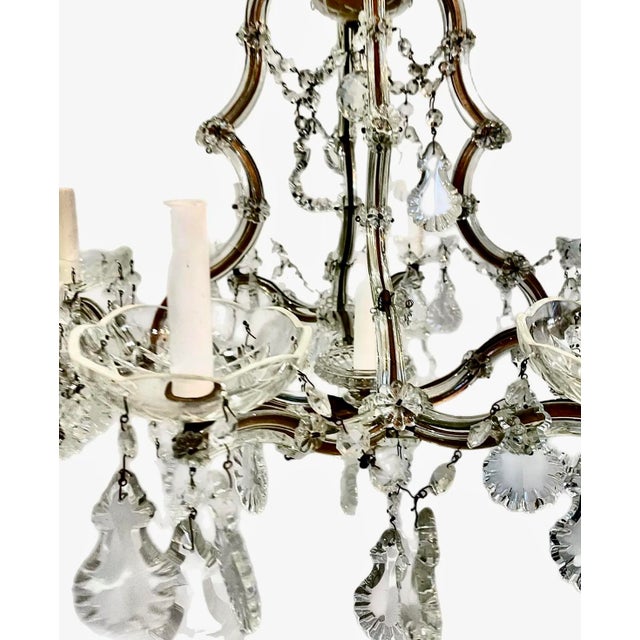French Louis XVI Style Crystal 8-Arm Chandelier For Sale - Image 3 of 11