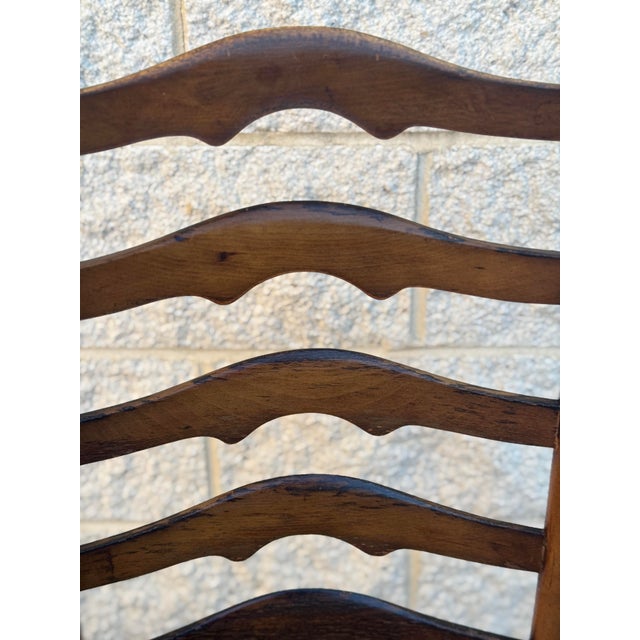 Mid 20th Century Set of 4 French Provincial Rush Seat Dining Chairs For Sale - Image 11 of 12