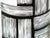 A Black & white umbrella stand made of enameled copper. light defects on the base This piece is attributed to the...