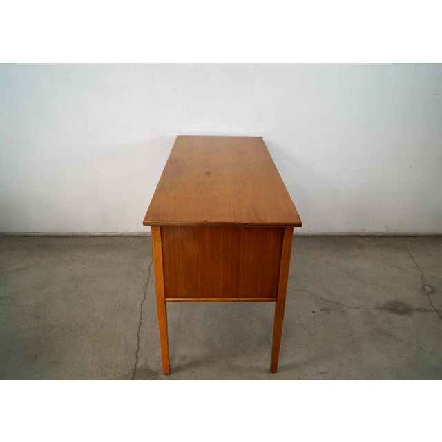 1950’s Mid-Century Modern Walnut 5-Drawer Desk For Sale - Image 9 of 12