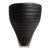 Hand Blown Murano Pedrera Vase in Black For Sale