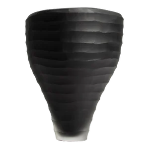 Hand Blown Murano Pedrera Vase in Black