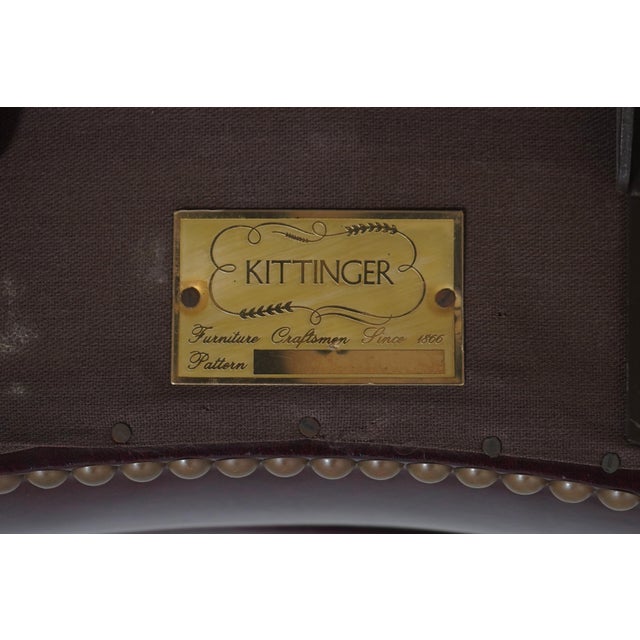 Kittinger Burgundy Tufted Leather Executive Desk Chair For Sale - Image 17 of 18