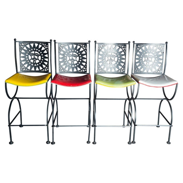 Mid Century Arthur Umanoff Mayan Sun Bar Stools For Sale - Image 13 of 13