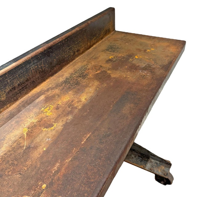 Metal American Industrial Console Table For Sale - Image 7 of 13
