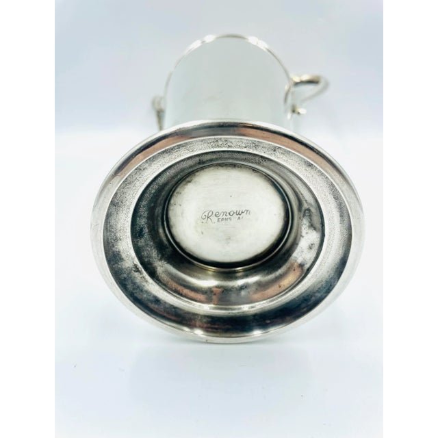 Antique Classic Art Deco Silver Cocktail Shaker/Picher by Renown Silversmiths, Australia For Sale - Image 9 of 13