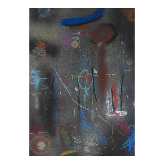 1970s Abstract Mixed Media Painting For Sale