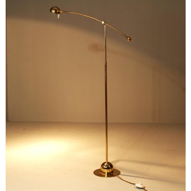 1980s Brass Floor Lamp from Massive, Belgium, 1980s For Sale - Image 5 of 15