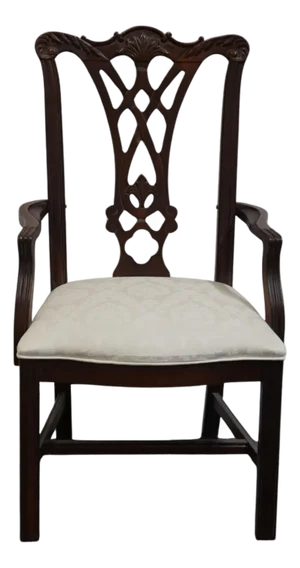 Thomasville Furniture Mahogany Collection Traditional Chippendale Style Dining Arm Chair 14521-842