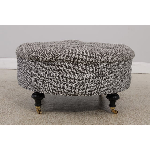 Age: Approx: 15 Years Old Details: Brass Capped Feet w. Casters High Quality Construction Modern Design Great For In Front...