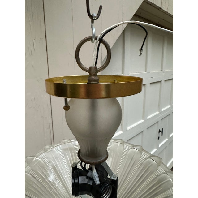 1930s Vintage Semi-Flush Ceiling Fixture For Sale - Image 5 of 5