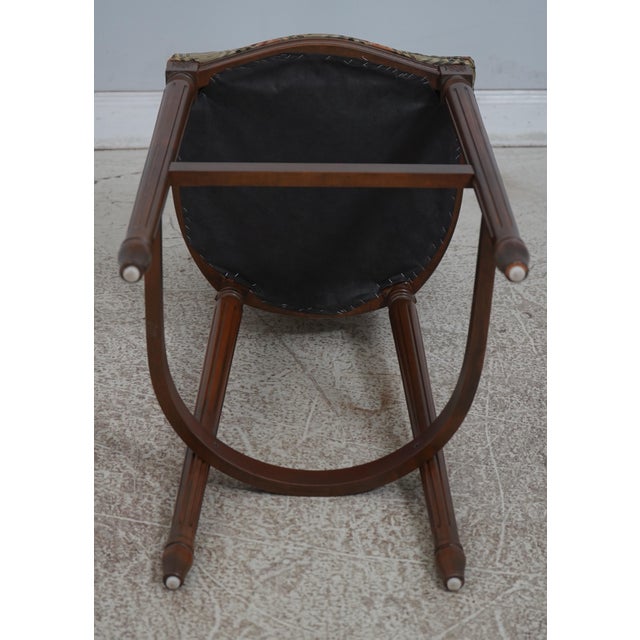 Pair of French Louis XVI Medallion Back Bar Stools For Sale - Image 12 of 12
