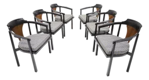 Mid 20th Century Edward Wormley for Dunbar Horseshoe Dining Chairs (Model 935)