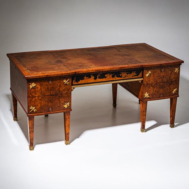 Antique Italian Thuya Burl Desk, 1900 For Sale - Image 4 of 14