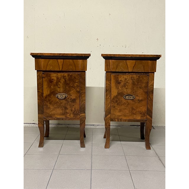 Large Art Deco Italian Bedside Tables, 1930s, Set of 2 For Sale - Image 15 of 18