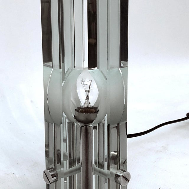 Metal Glass Table Lamp from Gallotti & Radice, 1970s For Sale - Image 7 of 14