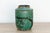 Asian Vintage Elaris Painted Green Vase For Sale - Image 3 of 8