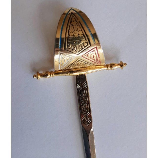 1970s Toledo Brass Letter Opener For Sale - Image 5 of 7
