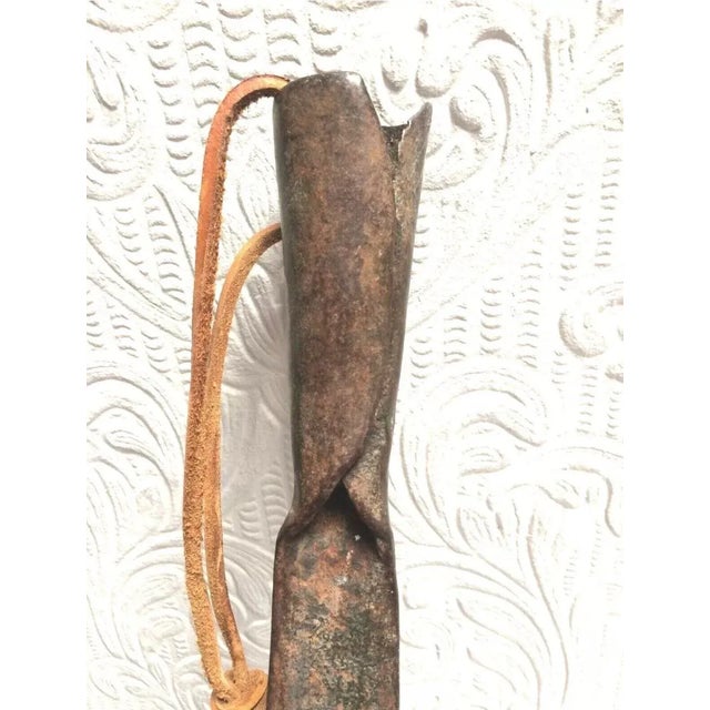 Mid 19th Century Antique Primitive Huge Repaired Copper & Iron Handmade Hearth Pan For Sale - Image 11 of 11