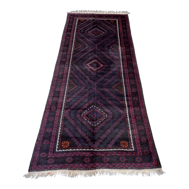 Good Quality Herati Baluch Tribal Gallery Runner Rug - 4'6" X 9'0" For Sale