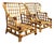Vintage Grid Rattan High Back Chairs - Pair For Sale