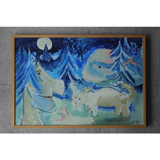 Lennart Lilja, Sagomöte, Oil on Board, Framed For Sale - Image 6 of 6