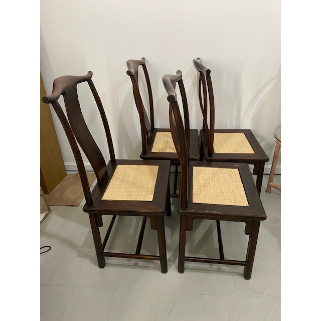 Chinese Hat Dining Side Chairs - Set of 4 For Sale - Image 4 of 11