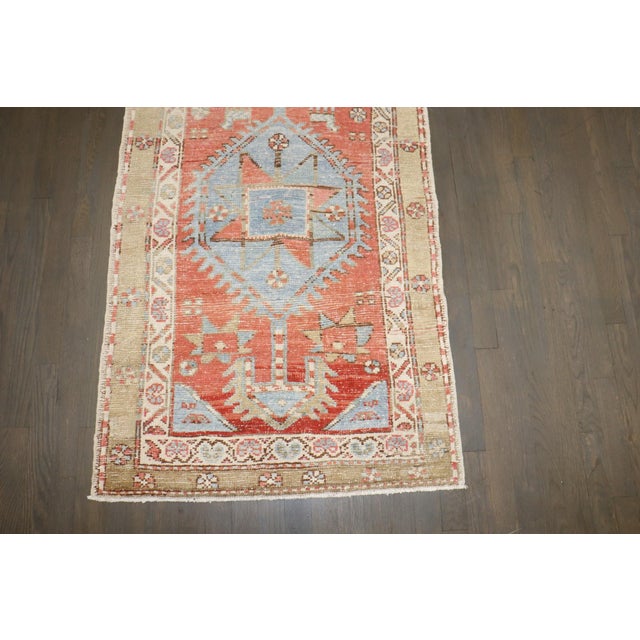 Textile Narrow Vibrant Northwest Persian Runner rug no. j5227 For Sale - Image 7 of 11