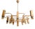 Large Geometric Brass Chandelier by Gaetano Sciolari for Boulanger, 1970s For Sale