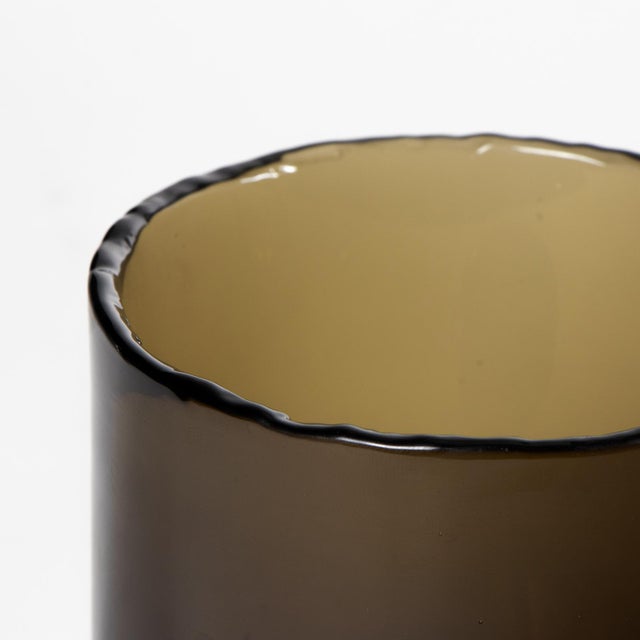 2020s Monogram Glass Votive Small, Smoke For Sale - Image 5 of 7
