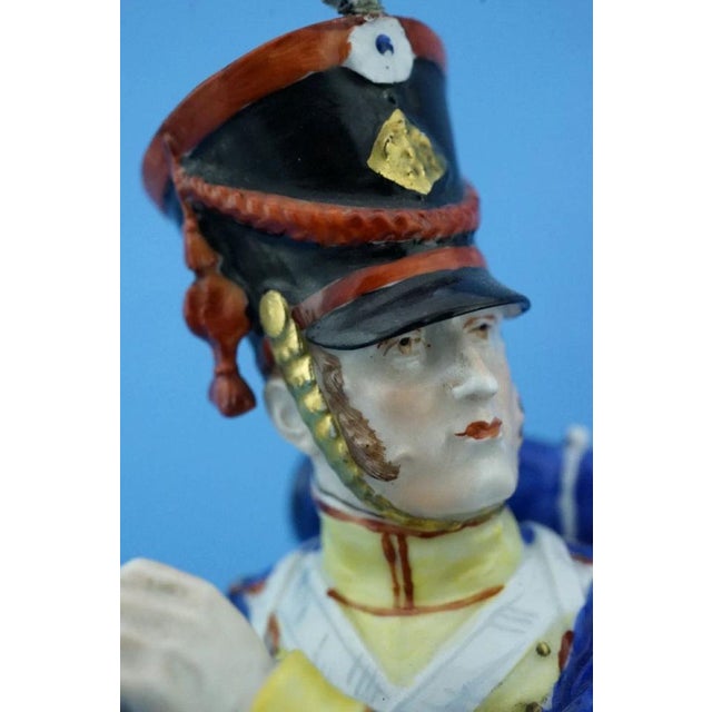 20th Century Porcelain Napoleonic Soldier of the Neuchatel Battalion from Carl Thieme's Potschappel Factory For Sale - Image 15 of 18