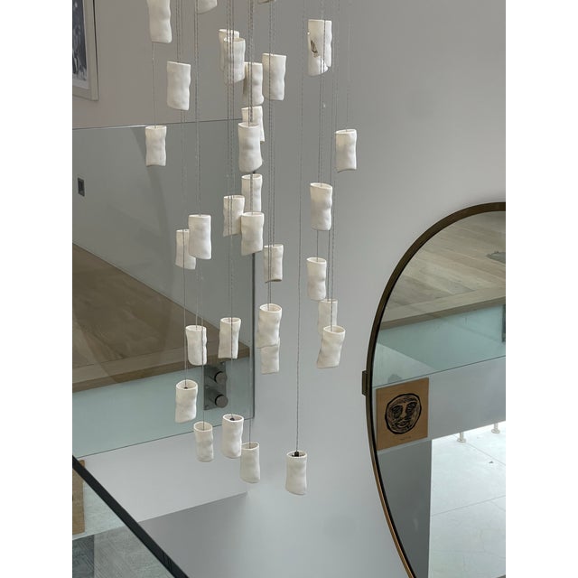 Contemporary Custom Made Porcelain Chandelier For Sale - Image 3 of 8