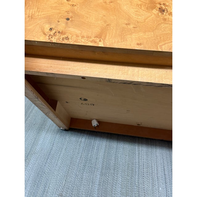 Postmodern Post Modern Burl Wood Side Table For Sale - Image 3 of 11