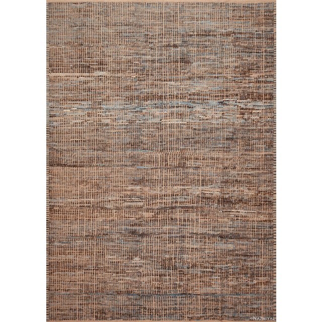 Stunning Desert Mirage Modern Rug Earthbound Elegance with Sky Touched Blues, Country of origin: Central Asia, Circa date:...