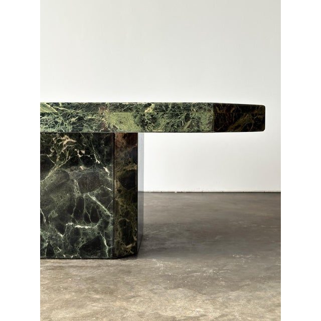 Green Verde Alpi Marble Coffee Table, Italy, 1970s For Sale - Image 8 of 18