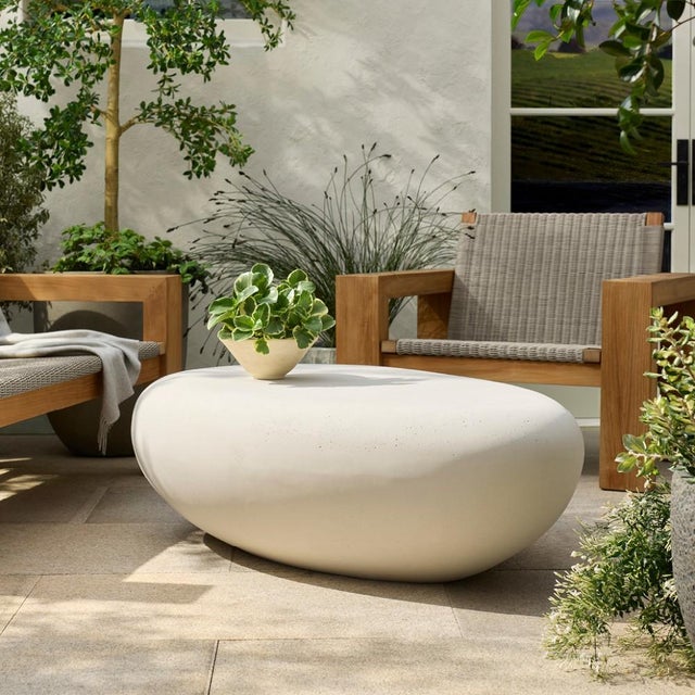 Biomorphic Pebble Shape Coffee Table | Chairish