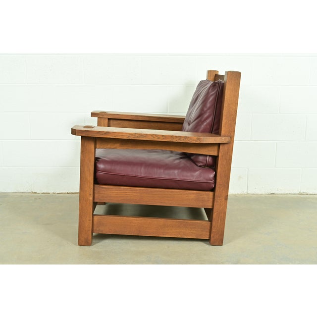 Stickley Mission Oak Arts & Crafts Eastwood Lounge Chair For Sale - Image 9 of 13