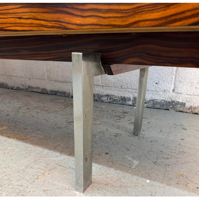 Vintage Mid-Century Modern Gabonese Ebony and Metal Sideboard For Sale - Image 16 of 17