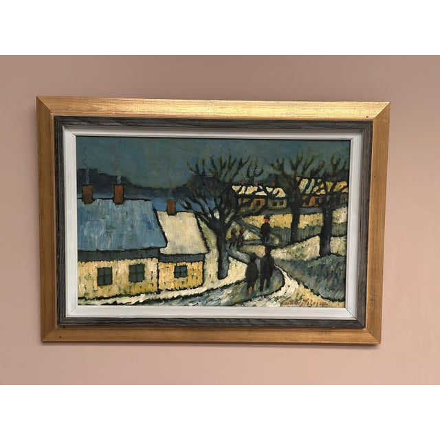 Erik Hilströml, Winter Landscape, 1960s, Oil on Panel, Framed For Sale - Image 5 of 18