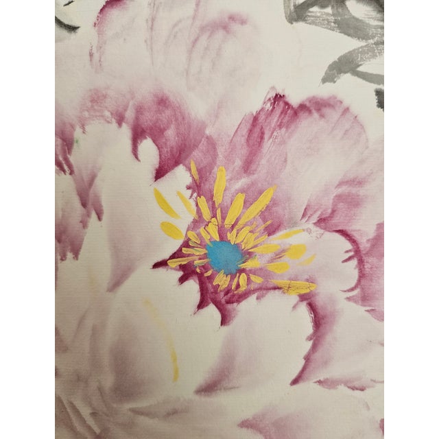 Spring Rhythm – Original Chinese Peony Ink Painting For Sale - Image 9 of 18