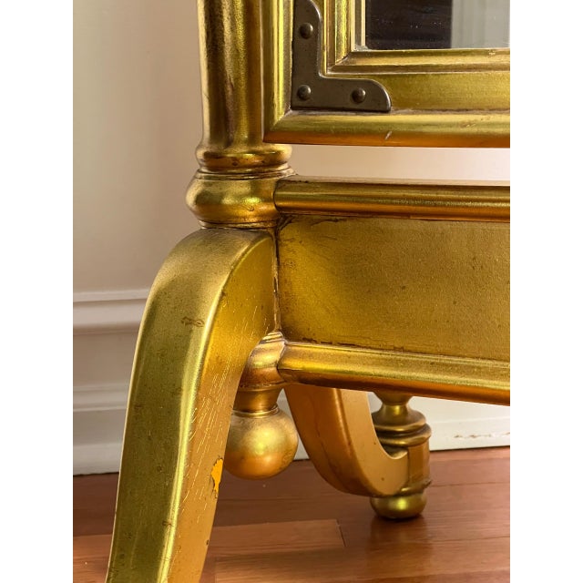 1970s Hollywood Regency Giltwood Cheval Floor Mirror For Sale - Image 12 of 13