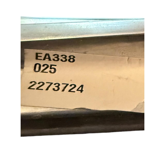 Herman Miller Herman Miller Eames Aluminum Group Ea 124 High-Back Ribbed Leather Lounge Chair For Sale - Image 4 of 8