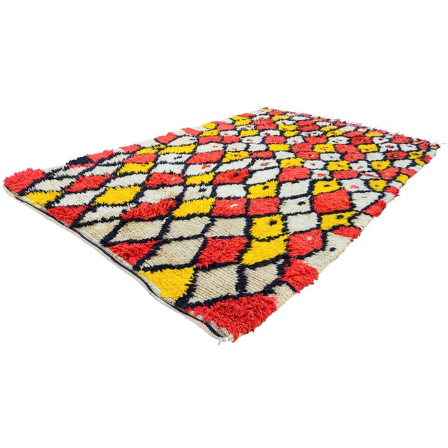 Mid 20th Century Mid 20th Century Vintage Moroccan Rug - 6'4'' X 10' For Sale - Image 5 of 13